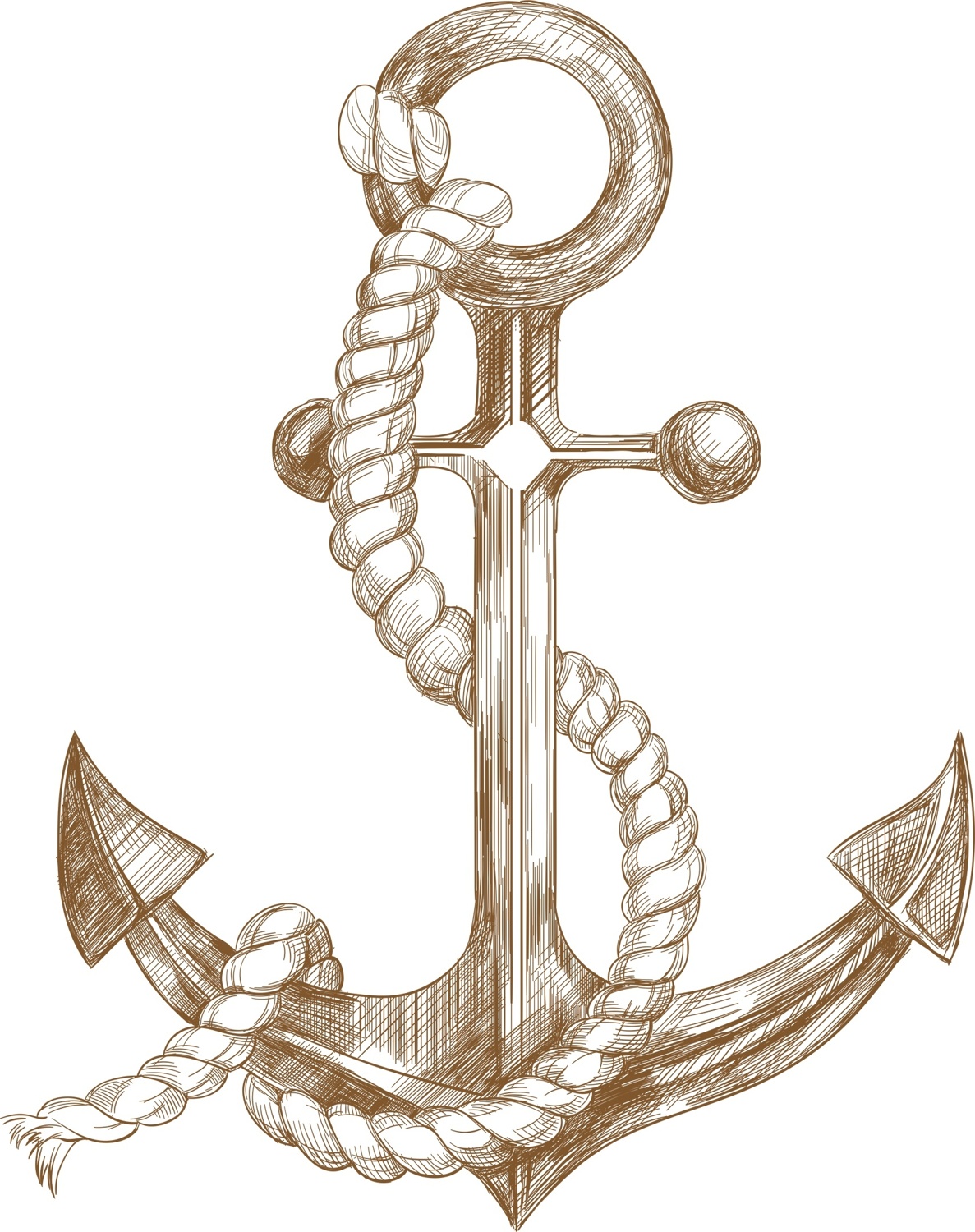 Laser Engraving Nautical Anchor Decor Free Vector